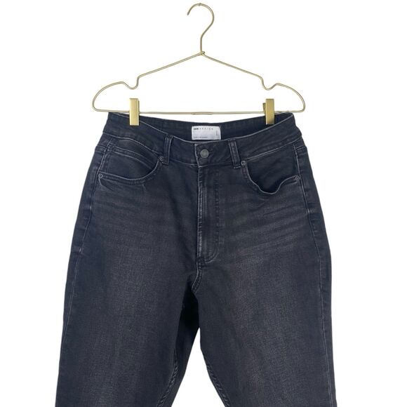 ASOS Denim Jeans Woman’s Size 30/32 Black‎ High Rise Straight Leg WP315 - Picture 2 of 6